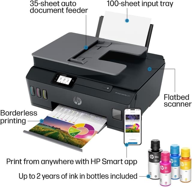 Detalle 2 de HP Smart Tank Plus 570 ink tank printer