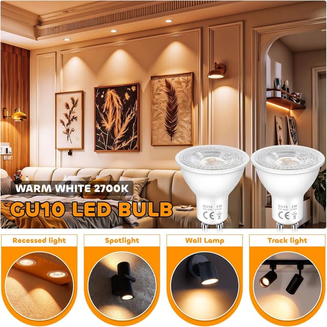 Thumbnail 3 de Bombillas LED GU10 Spot 5W 2700K