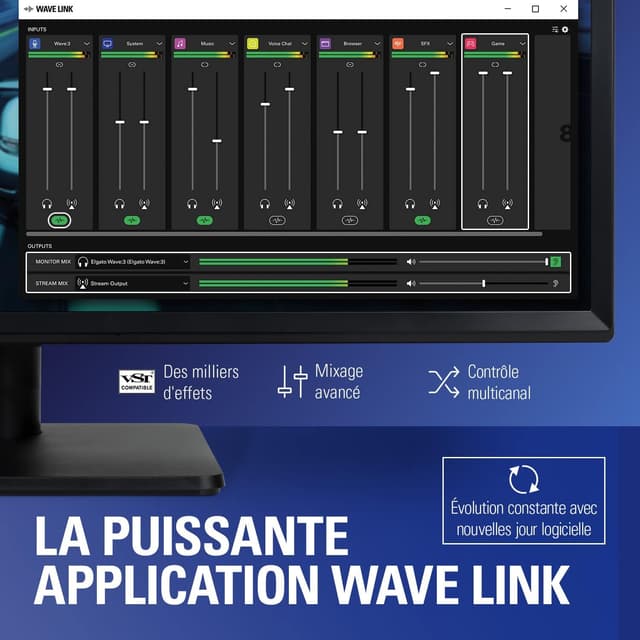 Detalle de Micro USB Elgato Wave:3 White, qualité studio