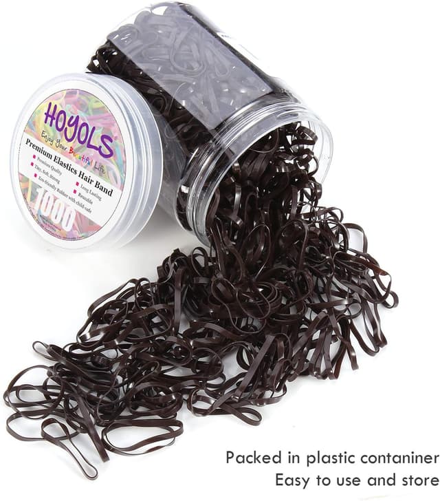 Detalle 2 de Hoyols élastiques cheveux marron, 1000 pièces