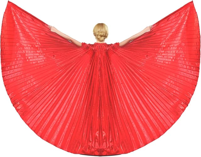 Detalle de Baisdan Isis Ailes avec bâtons télescopiques et sac de transport – ailes pour danse du ventre, carnaval et Halloween