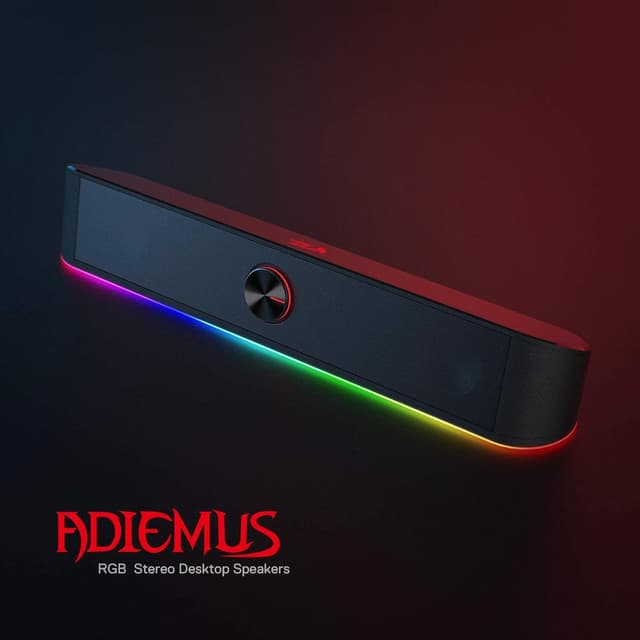 Detalle 2 de Redragon GS560 Adiemus RGB Desktop-Soundbar (2.0) mit dynamischer Lichtleiste und USB-Setup