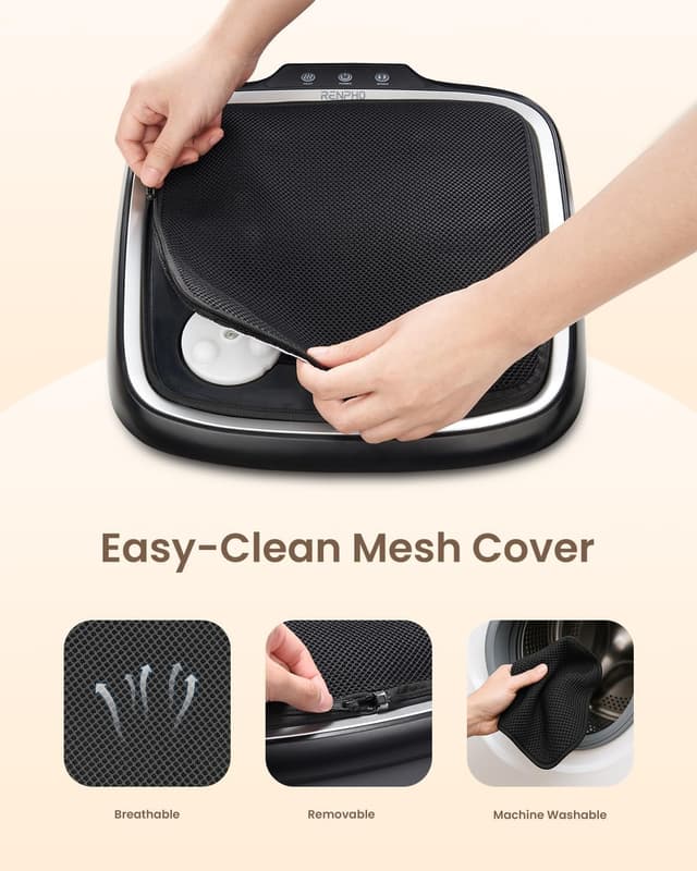 Detalle 2 de RENPHO Foot Massager with Heat (Shiatsu) – 2-in-1 Foot & Back Machine with Deep Kneading