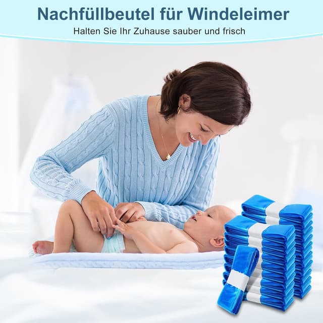 Detalle de Ricariche per secchio mangiapannolini 20 pezzi PARPAT 4,5 m (Twist & Click) antiodore