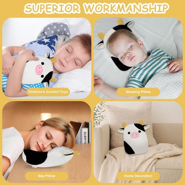 Detalle 2 de Vicloon Cuscino Peluche Mucca 22 cm