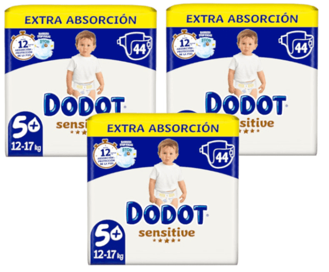 Detalle de Dodot Pañales Sensitive talla 5 — 3x44 uds