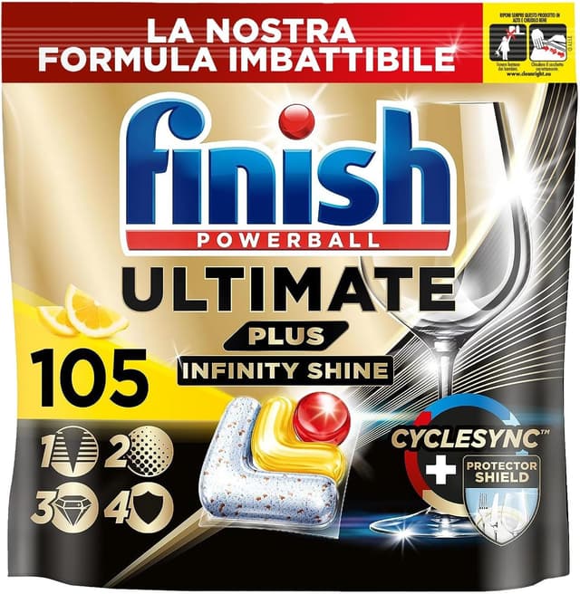 Imagen de Finish Ultimate PLUS Infinity Shine Lavastoviglie en OfertitasTOP