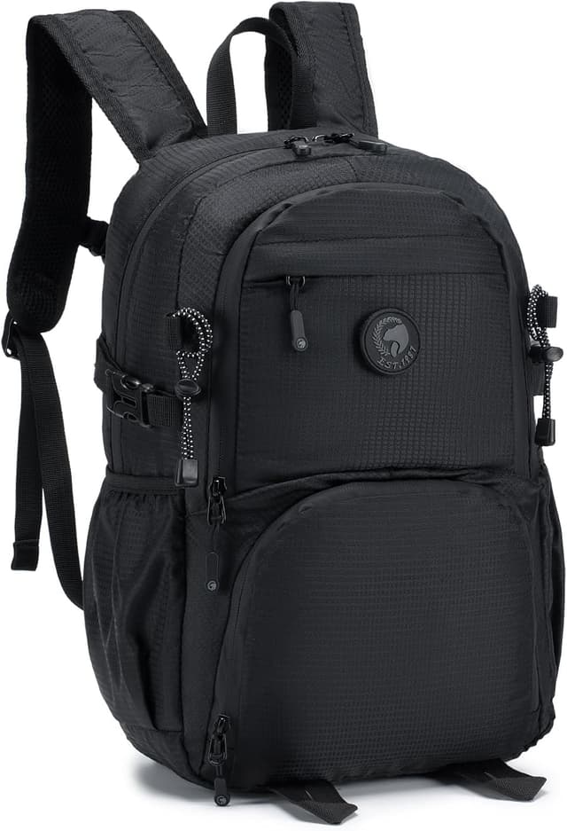 Detalle de BAGZY Ryanair cabin bag 40x30x20 foldable travel backpack (25L) – lightweight under-seat flight bag