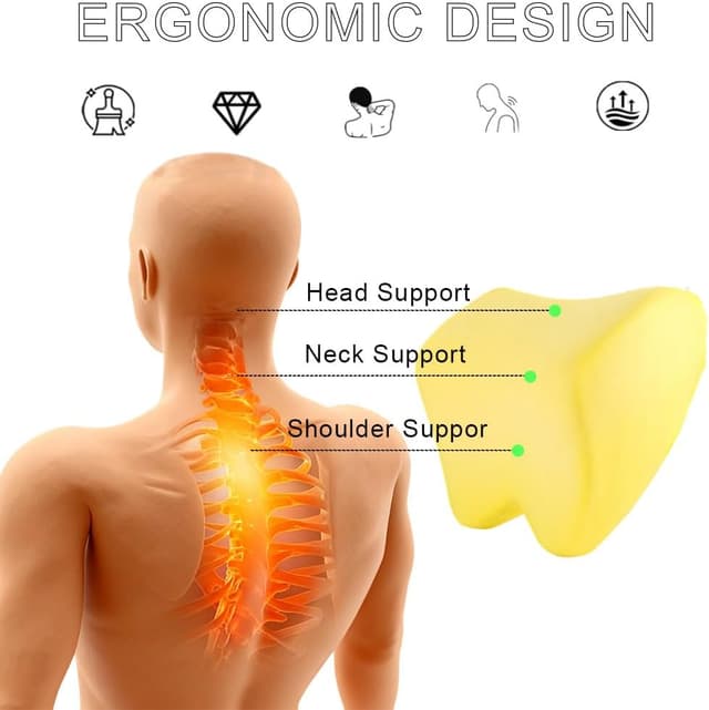 Thumbnail 5 de Alaoo Cuscino Poggiatesta Auto con memory foam, traspirante e regolabile (1 pezzo, finiture rosse)