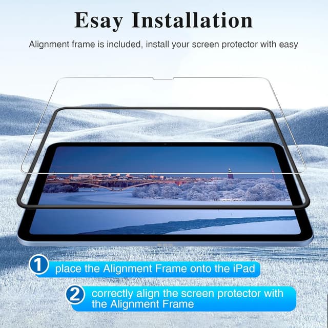 Detalle de LKOOZO Screen Protector for iPad (A16) 11th Gen & iPad 10th Gen 10.9" – Tempered Glass Film (2 Pack)