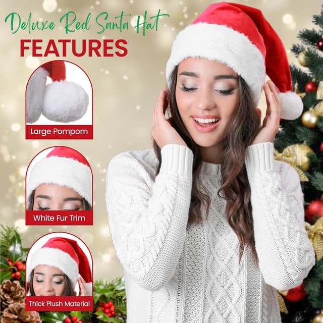 Thumbnail 2 de Novelty Christmas Hats pack 4-piece