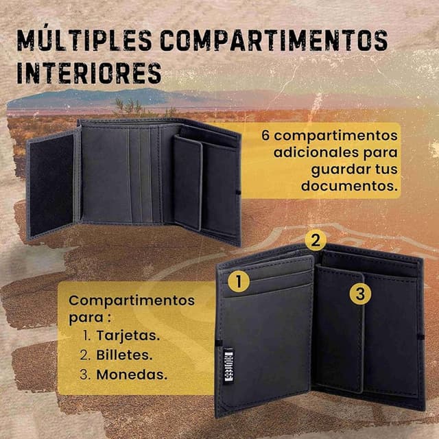 Detalle de Route 66 Luis monedero RFID 1 pieza