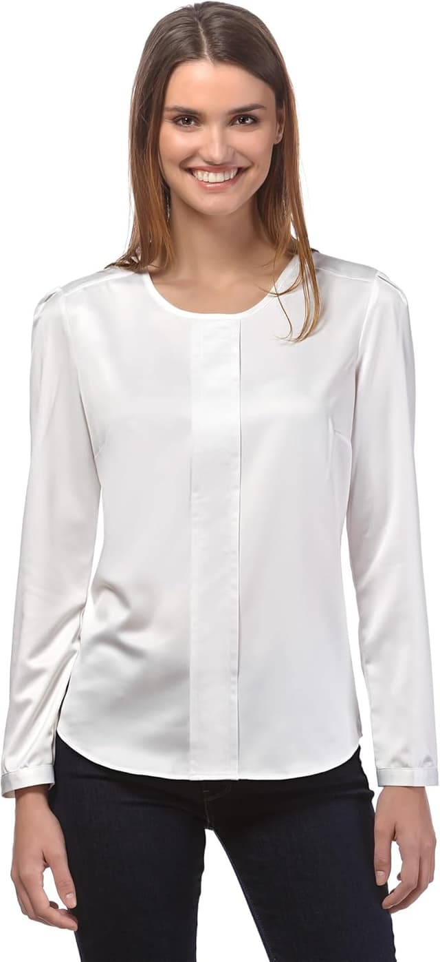 Detalle 1 de Chemisier léger cintré col rond