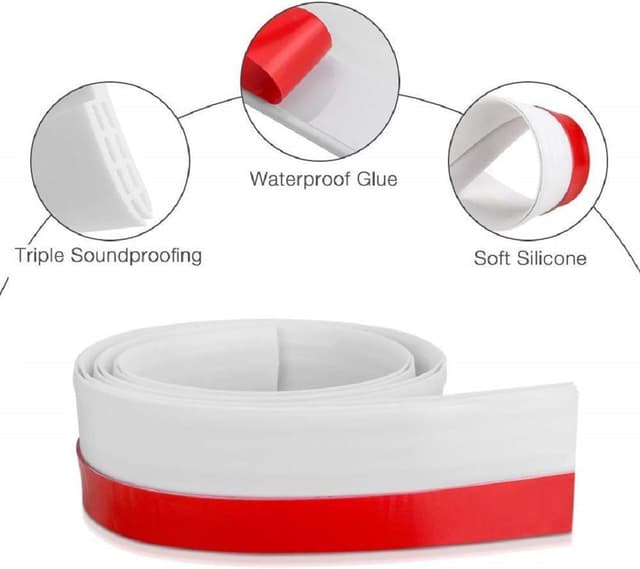 Detalle 2 de SXYHKJ Burlete Puerta 200 x 5 cm silicona