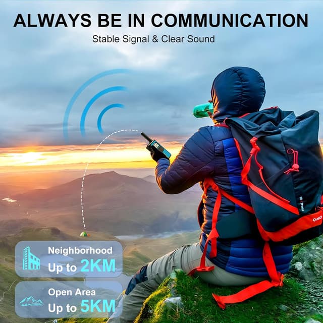 Thumbnail 5 de AWANFI Walkie Talkies for Adults & Kids 2 Pack 🔊