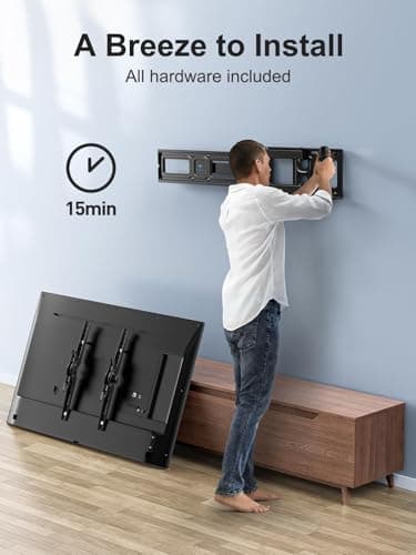 Detalle de Perlesmith Soporte Pared para TV 26-60" 🖥️ Extensible y Giratorio