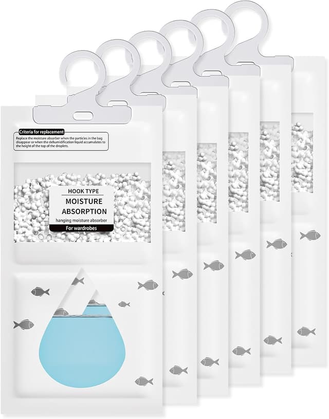 Detalle de UHOUSEST 6 Pack Wardrobe Dehumidifier Hanging Bags