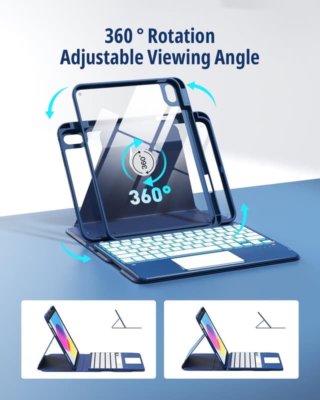 Detalle 2 de CACOE iPad-Tastaturhülle A16 mit 7 Farben