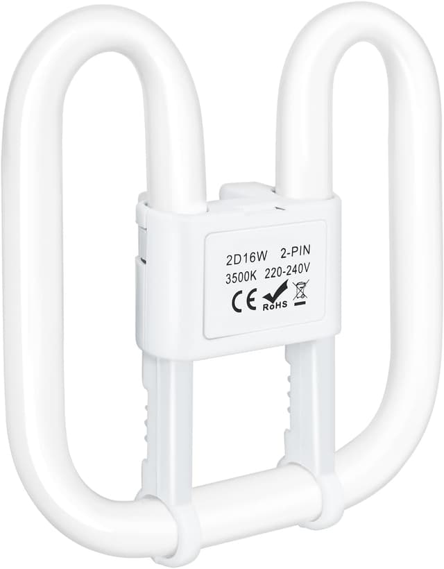 Detalle de Liuyife GR8 2‑Pin 16W CFL Lamp (Warm White 3500K) – Non-Dimmable, 1 Pack