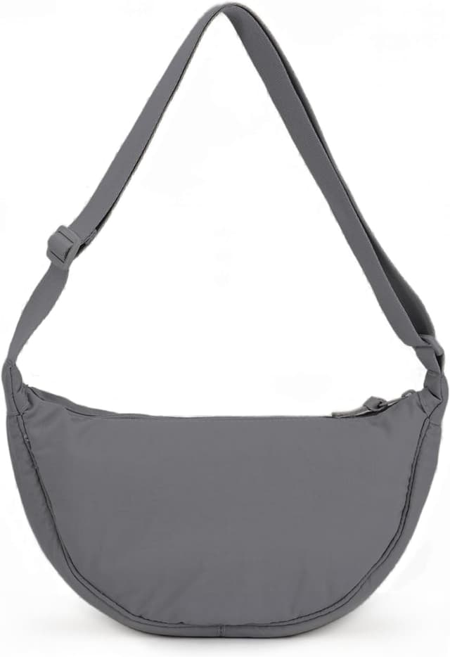 Detalle de Halbmond Crossbody Tasche 12,2 Zoll Grau