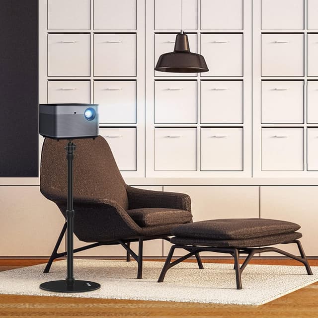 Detalle de Jusmo LS09 Aluminum Projector Floor Stand (1/4-inch) for Nebula/XGIMI and Cameras, Adjustable 16.5–34.6 in