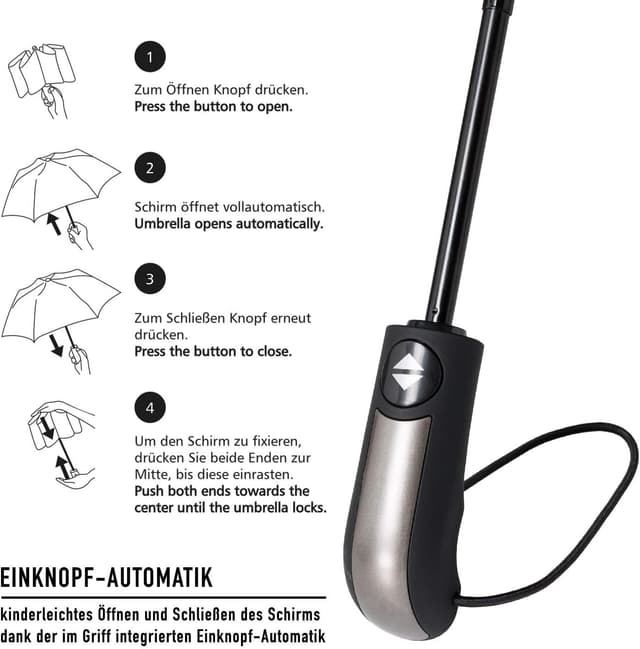 Thumbnail 5 de VON HEESEN Regenschirm sturmfest 140 km/h