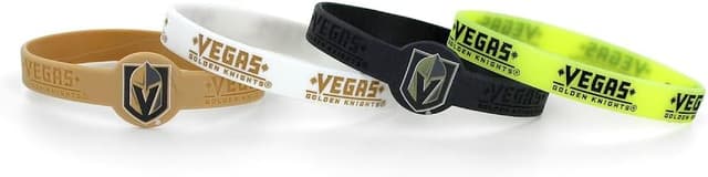Detalle de aminco NHL Unisex Silicone Bracelet 4-Pack (Team Colors & Logos)