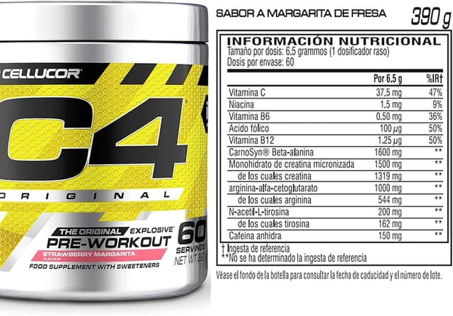 Thumbnail 1 de C4 Original Strawberry Margarita 150 mg cafeína — 60 raciones 🥤