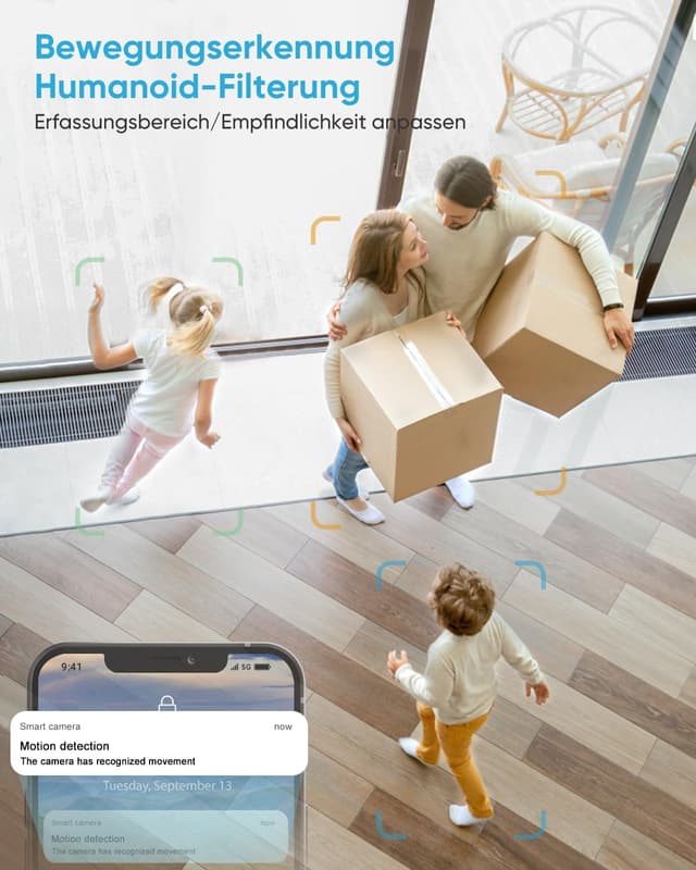 Detalle 2 de litokam Little Elf Überwachungskamera (2er-Set) mit 2K, WLAN & 2-Wege-Audio