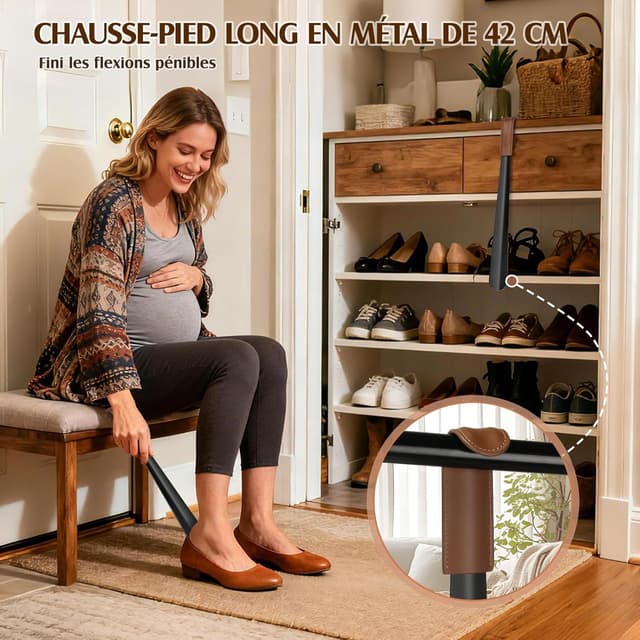 Detalle 2 de ZOMAKE chausse-pied long métal 42 cm