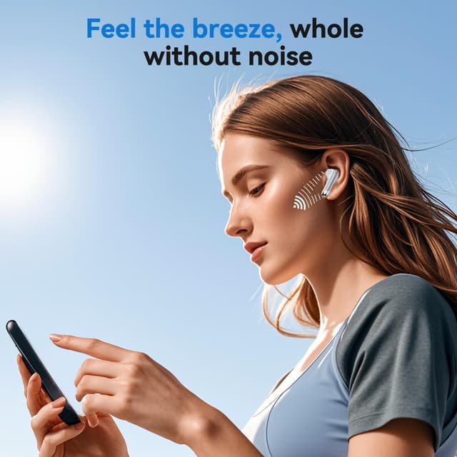 Detalle 1 de JYUESJKJ Wireless Earbuds (Bluetooth 5.4) with 4 HD Mic, up to 50H playtime, IPX7