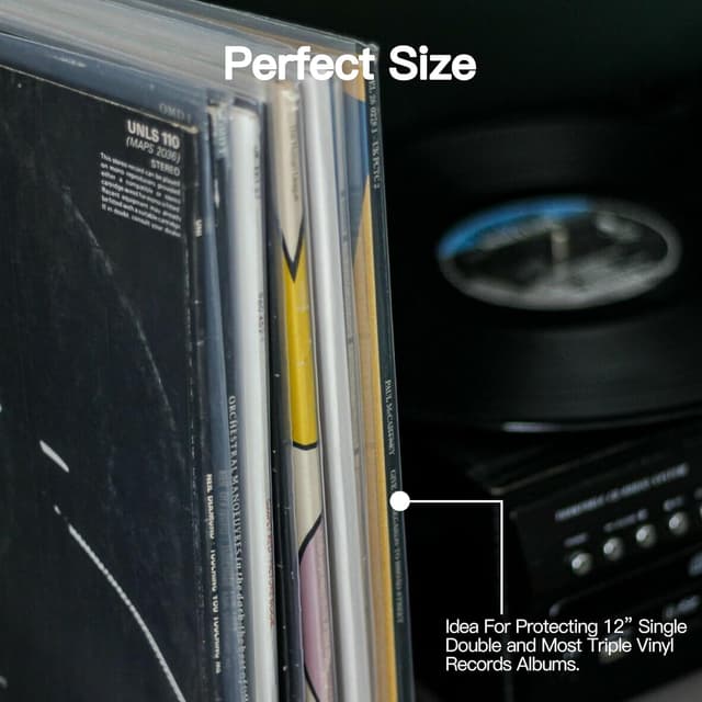 Detalle de KMKOII 12 Zoll Schallplatten Hüllen 32,5×32,5 cm 📀