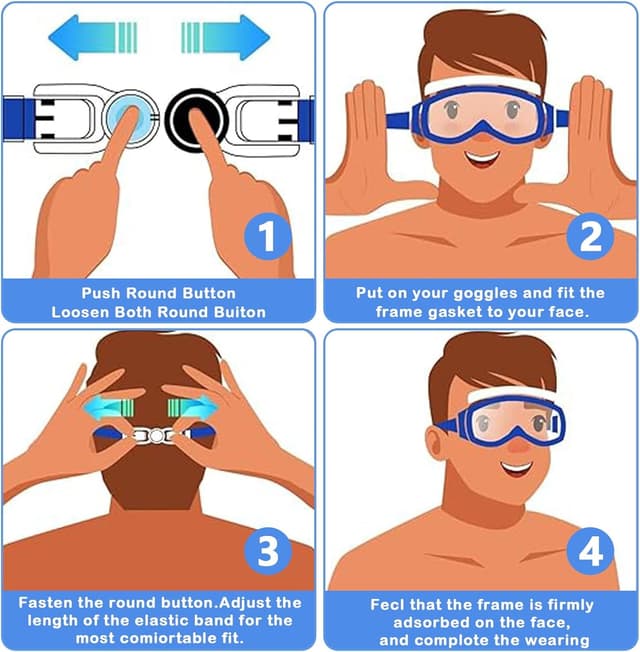 Thumbnail 6 de Mezere Kids Swimming Goggles (Ages 6–14) Anti-Fog & UV Protection, Non-Leaking Swim Glasses