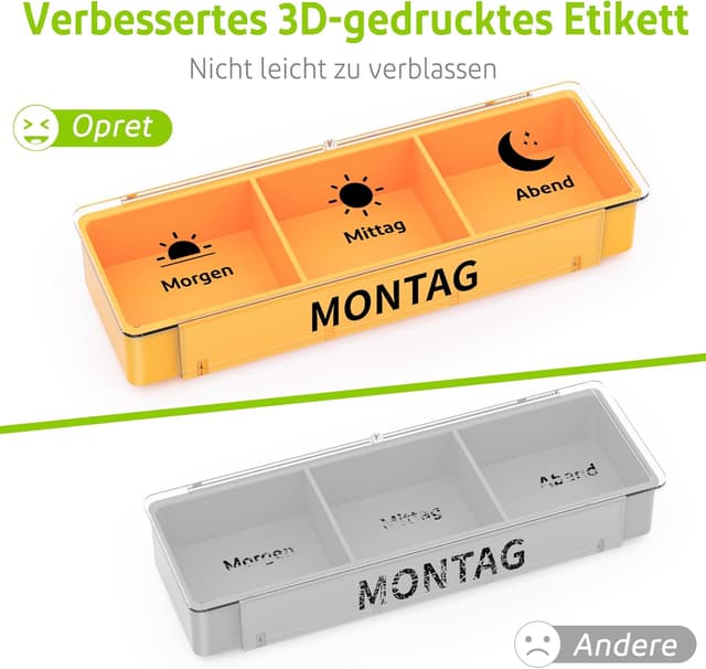 Thumbnail 3 de Opret 7‑Tage Pillenbox 3 Fächer