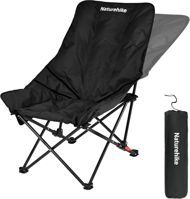 Detalle de Naturehike Sea Star faltbarer Campingstuhl (gepolstert, XXL) mit Tasche – hochlehner Relaxsessel für Garten & Outdoor