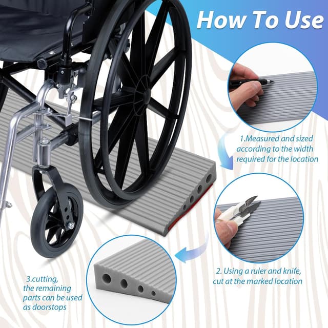 Detalle 1 de Schwellenrampe 100 cm für Rollstuhl, 500 kg