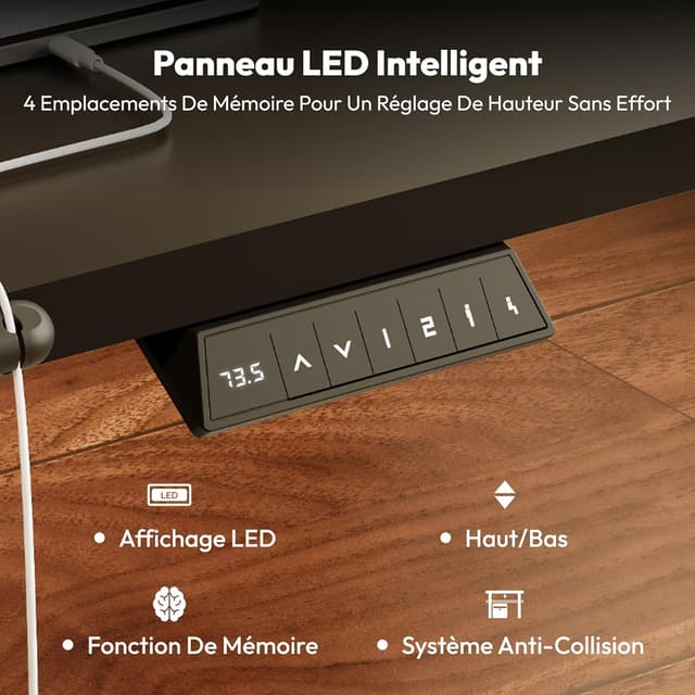 Detalle 2 de SANODESK bureau debout 180x80 cm ⚙