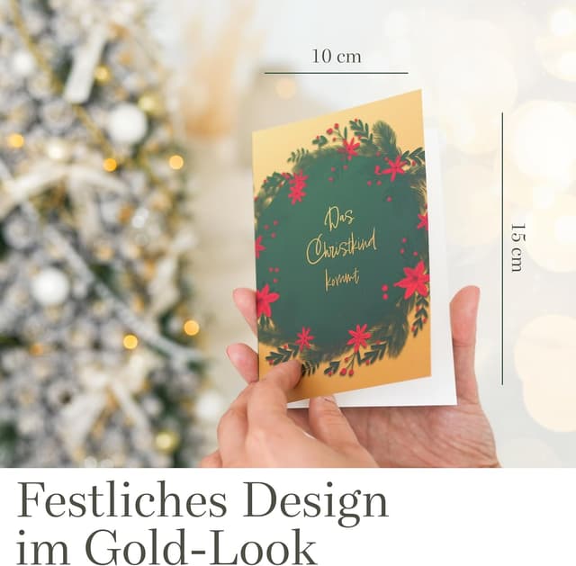 Detalle 2 de Weihnachtskarten Set A6 mit Umschlägen 14