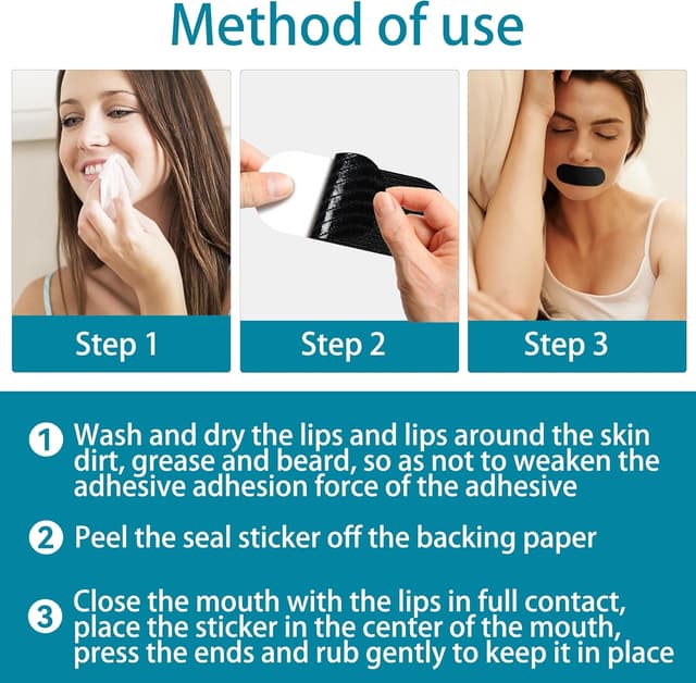 Thumbnail 6 de Mundpflaster Anti-Schnarch-Mundpflaster für die Nacht (100 Stück) – Schnarchstopper für Männer und Frauen