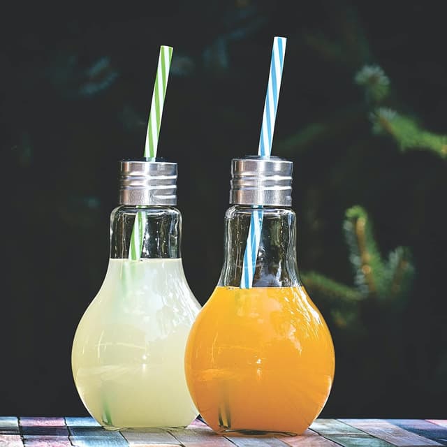 Detalle de 24 Bunte Trinkhalme aus PP-Hartplastik mit Reinigungsbürsten – waschbar, wiederverwendbar (ca. 9 Zoll)