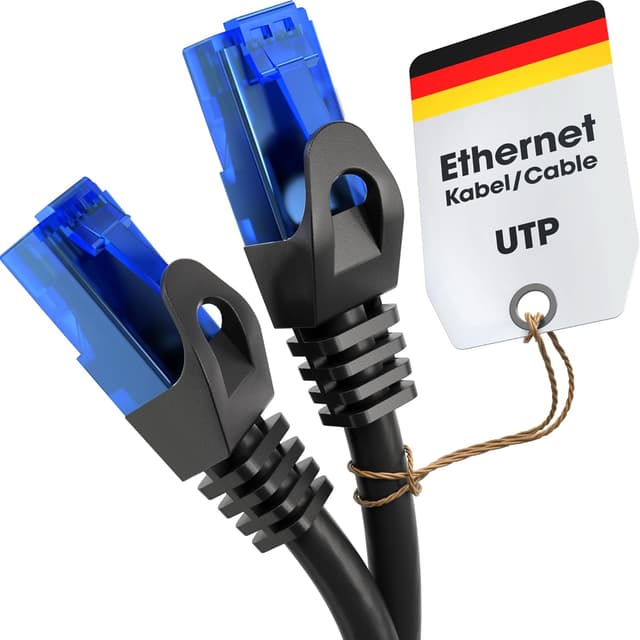 Detalle de KabelDirekt Netzwerkkabel 10 m RJ45 schwarz
