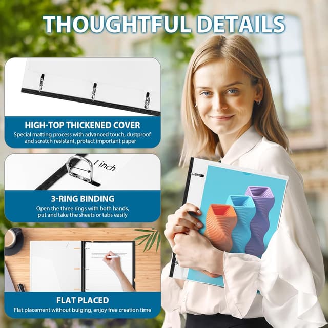 Detalle 2 de WOT I 1-Inch Telescoping 3-Ring Binder 225 Sheets