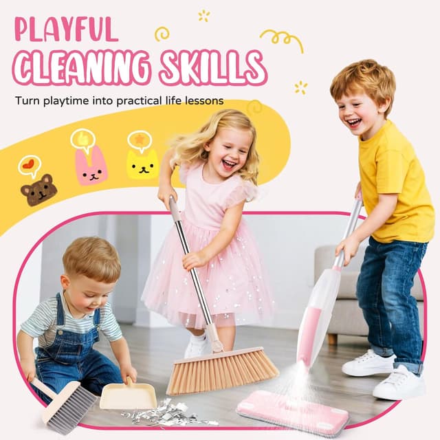 Detalle de Kids cleaning toy set 3+ spray mop