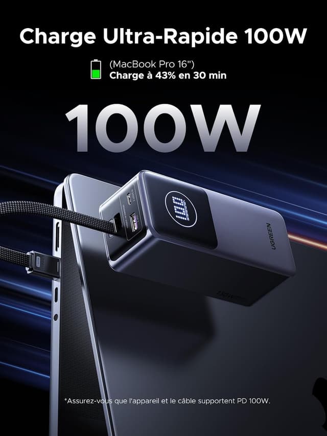 Detalle de UGREEN Nexode 20000mAh batterie externe
