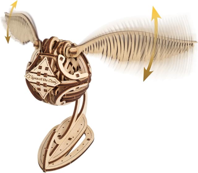 Detalle de UGEARS Goldener Schnatz Harry-Potter 3D-Holzpuzzle für Erwachsene – mechanisches Modell zum Selberbauen