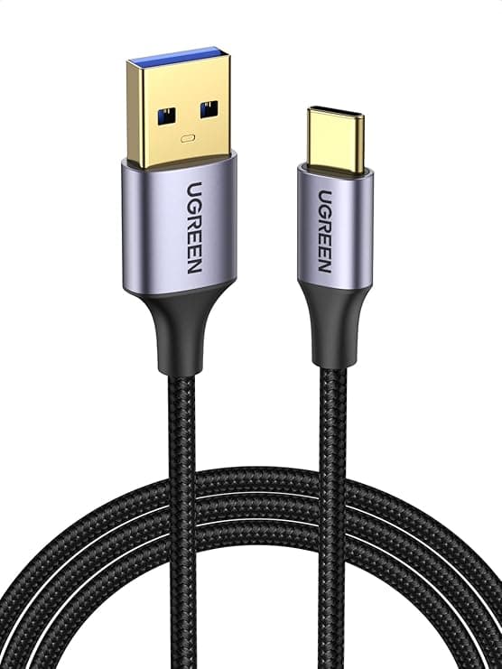 Detalle de UGREEN Cable USB A 3.0 2M ⚡ Carga Rápida para iPhone y Galaxy