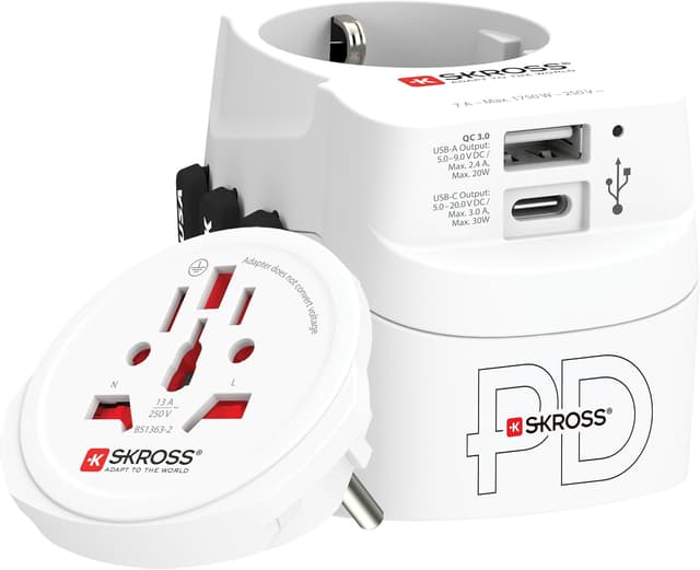 Detalle de Skross AC30PD caricabatterie USB 1750 W
