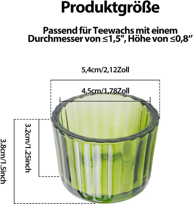 Thumbnail 1 de Filltown Teelichthalter-Set 12 grüne Gläser