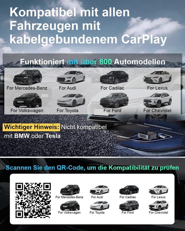 Detalle 1 de Nano Wireless CarPlay Adapter 12 Monate