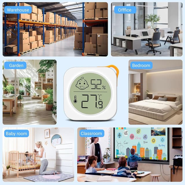 Thumbnail 5 de Lot de 3 thermomètres d'intérieur LCD